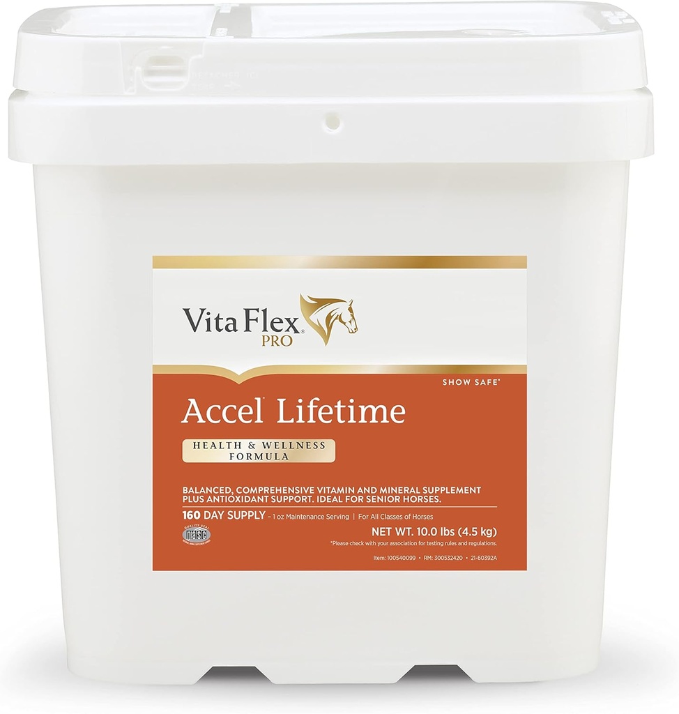 Vita Flex Pro Accel Lifetime Health & Wellness Formula Supplement for Horses, 10 lb
