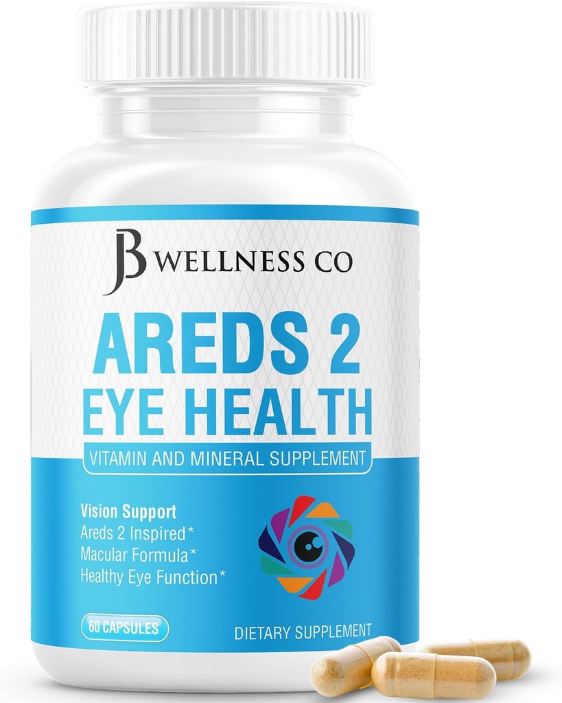 JBのウェルネスは2つの目のビタミン及びミネラル補足、Lutein、ビタミンC、Zeaxanthin、亜鉛及びビタミンの高める視野の補足- 60の計算--を含んでいます