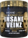 Insane Labz Insane Veinz Gold, Nitric Oxide Non Stimulant pre Workout Powder, Loaded with Hydromax, Nitrosigine, Increases Vascularity and Blood Flow, 30 Srvgs, Apple