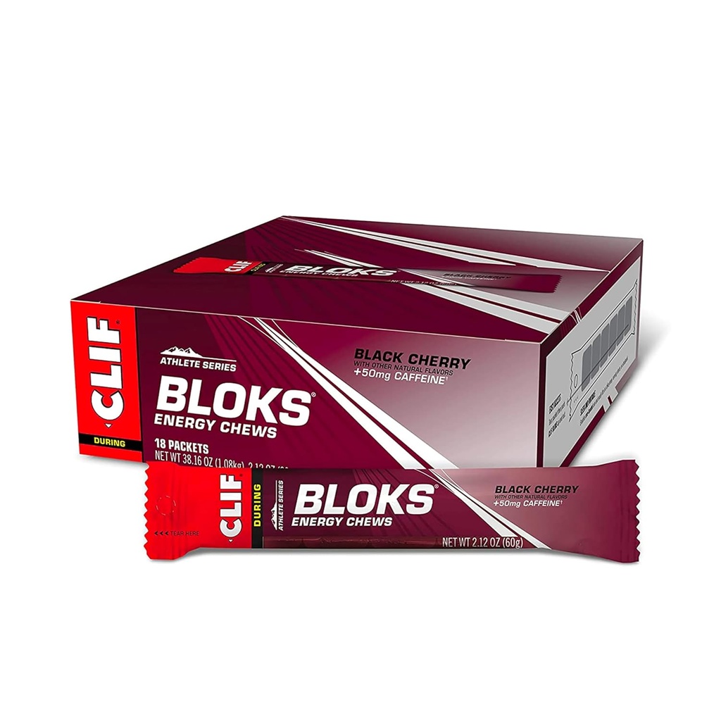 CLIF BLOKS - カフェイン - エネルギー咀嚼 - 非GMO - プラントベース - サイクリングとランニングのための高速燃料 - クイック炭水化物と電解液 - 2.12 oz。 (18 カウント)
