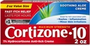 Cortizone 10 ソーシングアロエ、1% ハイドロコーチゾン クリーム、2 oz の最高の強さの反イッチ クリーム。 (旧包装)