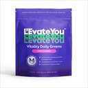 L'Evate You Vitality Daily Greens Powder (28 サービング) 30 Superfoods, 9 Greens - セルラーエナジーブースト、オールデイエナジー(タルトチェリー)のM-Chargeコンプレックスを搭載した