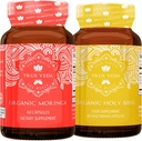 真のVeda Energize Bundle USDA Organic | Multi-Award-Winning | Organic Moringa | Organic Holy Basil Capsule オーガニックカプセル