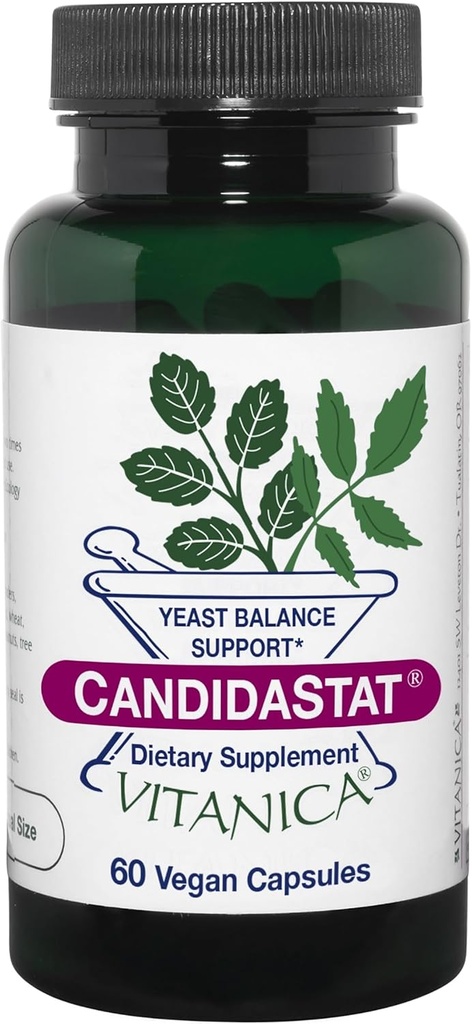 Vitanica Candidastat, バランスの取れたサポート, ビーガン, 60 カプセル