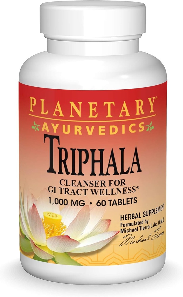 惑星の Ayurvedics Triphala 1000mg GI Tract ウェルネス & クレンジング - 強力なハーブサプリメント - バランス&デトックス 消化管のサポート 若返り & 正規性 - 60 錠