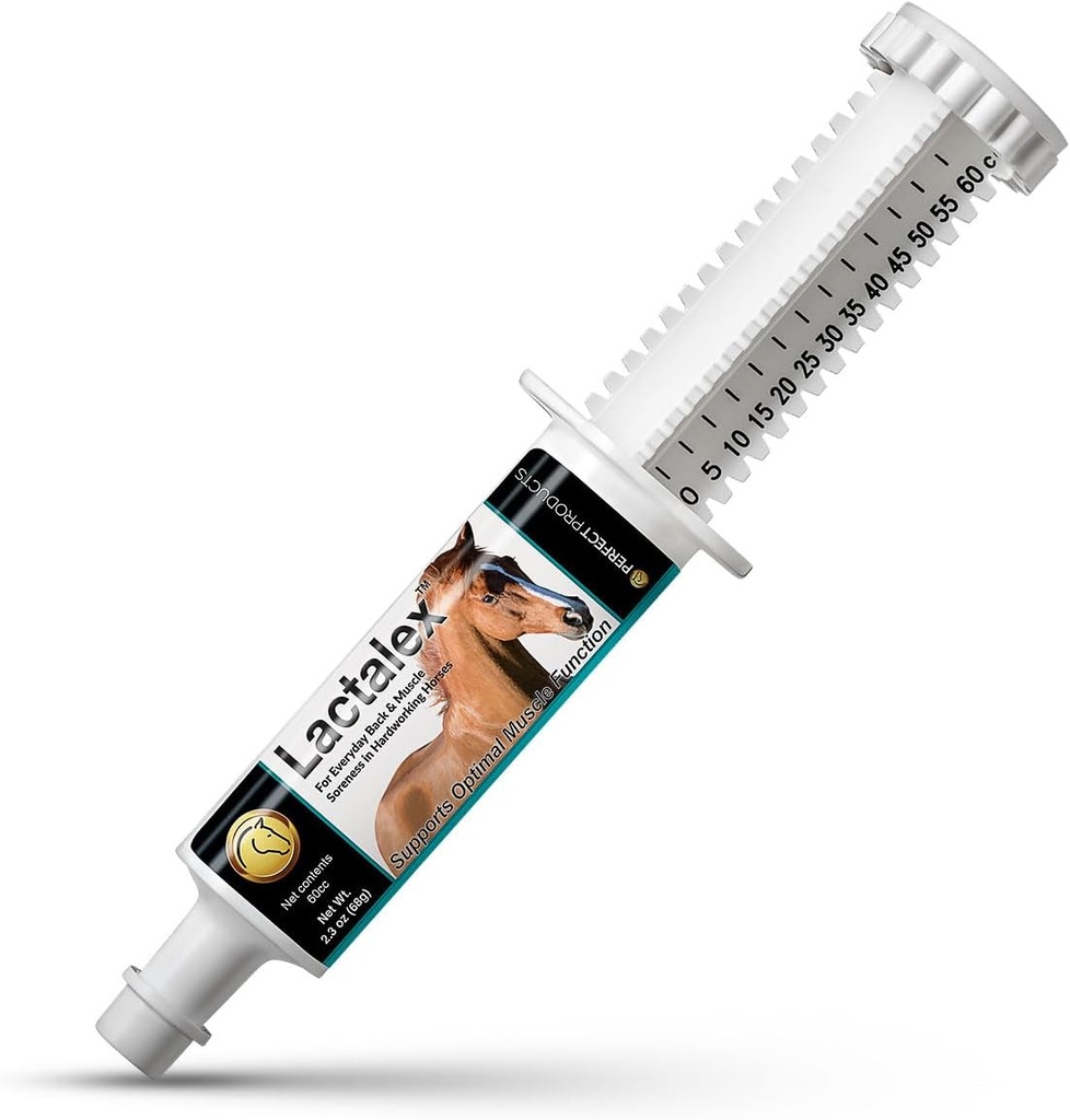 Lactalex Equine 筋肉機能および馬、60cc のための乳酸の回復サポート ペースト