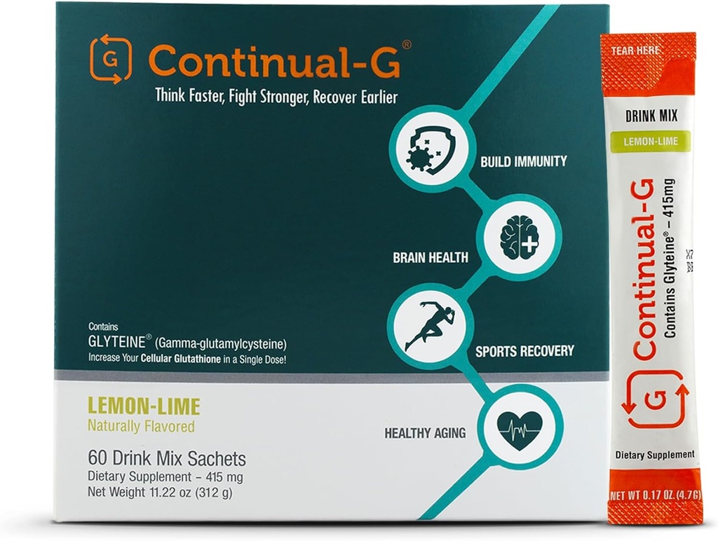 コンチネンタル - Gパウダー - 臨床的に証明されたセルラーグルタチオンプレカーサ | グリテイン&サンファイバーのメリット | 免疫サポート、マスター抗酸化剤、デトックス、脳の健康とスキンケア | 60 磨き粉