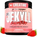 PROSUPPS Dr. Jekyll Signature Pre Workout Powder with クレアチン - Stim-Free Preworkout Supports Muscle Volume & Endurance - カフェインフリージム&フィットネスサプリメント(イチゴ、30サービング)