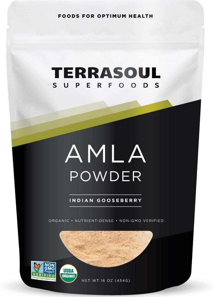 Terrasoul Superfoods Organic Amla Berry Powder (Amalaki), 16 Oz - 抗酸化ビタミンCが豊富 | 免疫力をサポート