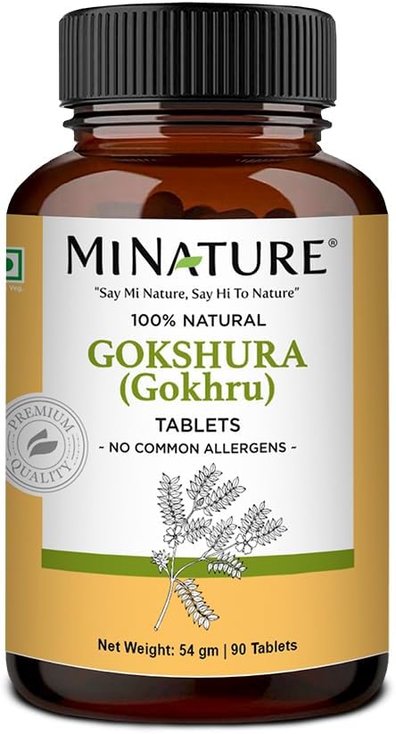 ミニチュアGokshura(Tribulus Terrestris)タブレット - 純粋な植物ベースのハーブサプリメント  ナチュラル&グルテンフリー  90カウント、45日の供給