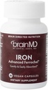 BRAINMD Dr Amen Iron - 30カプセル - エネルギー生産、認知機能と遺伝子規則をサポート - Gentle&簡単に吸収 - グルテンフリー - 30サービング