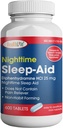 HealthPharmaの夜間睡眠援助、Diphenhydramine HCLの小冊子、25のmg (青い)、600の計算