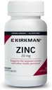 Kirkman - 亜鉛20mg - 100カプセル - 免疫サポート - 高吸収 - 低刺激性