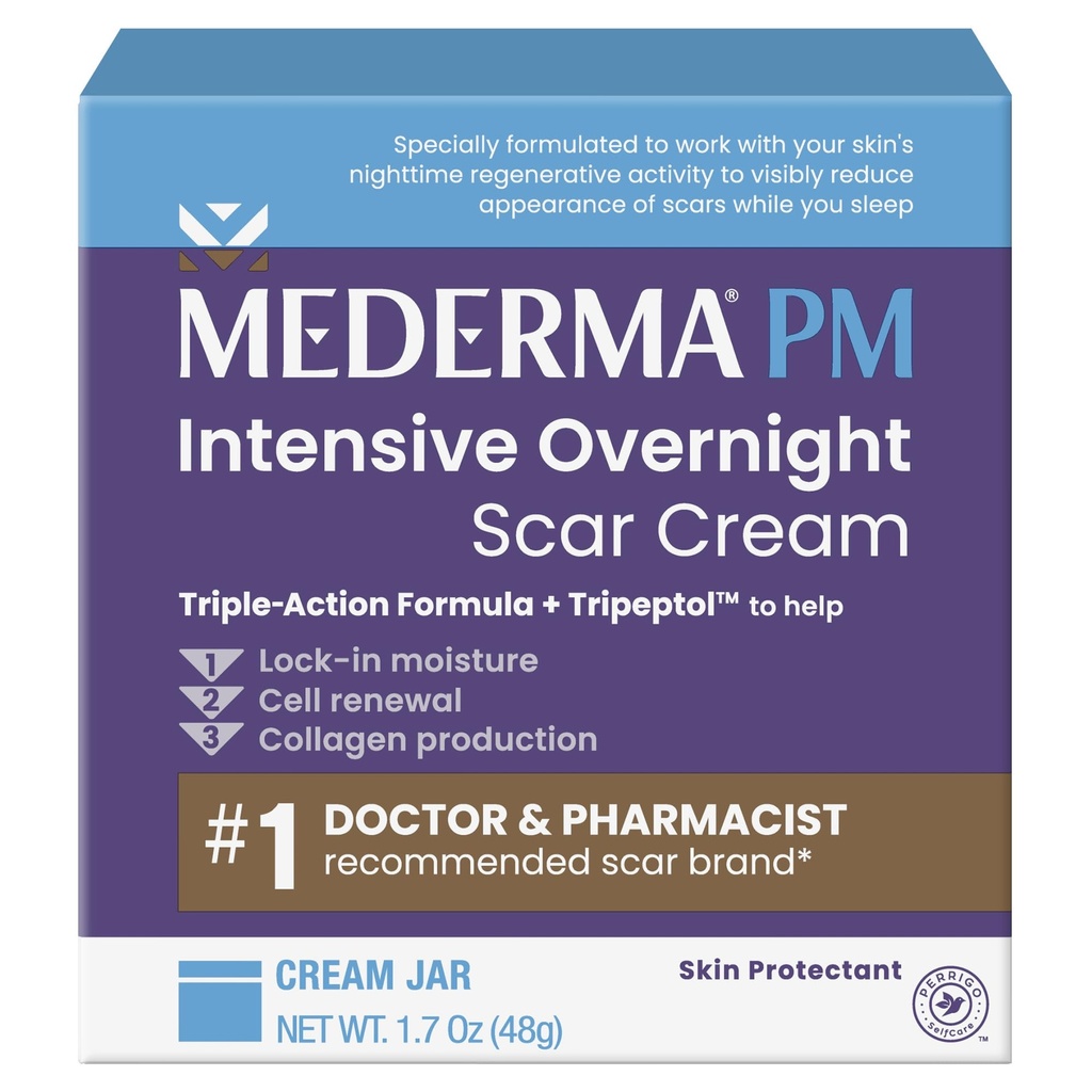 Mederma PM の集中的な一晩の傷のクリーム-あなたが眠る間仕事の Tripeptol の高度の傷の処置