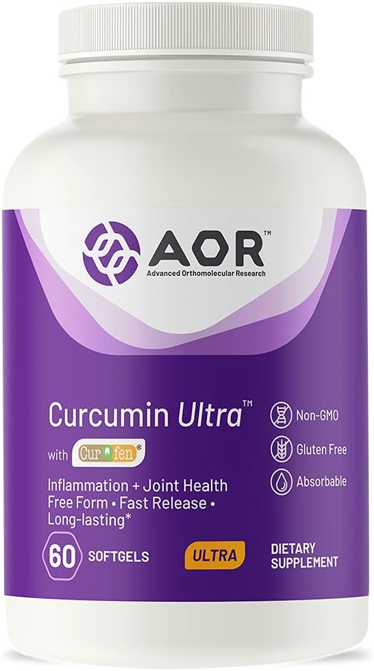 AOR, Curcumin Ultra, Premium サプリメント, Fast-Acting ジョイント サポート, 60 Softgels (60 サービング)