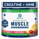 BioTrust 無年齢の筋肉ビルダー - ビタミンD3&ベタインとクレアチンHMBパウダー - 自然に筋肉量と強度を飾るビルド&保存 - フルーツパンチ、30サービング