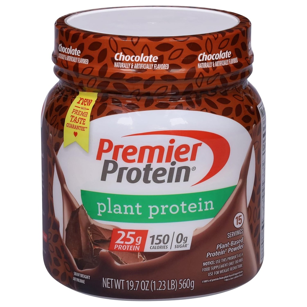 プレミア蛋白質の粉の植物蛋白質、チョコレート、25g植物ベースの蛋白質、0g砂糖、グルテンフリー、大豆か酪農場の原料、15のサービング