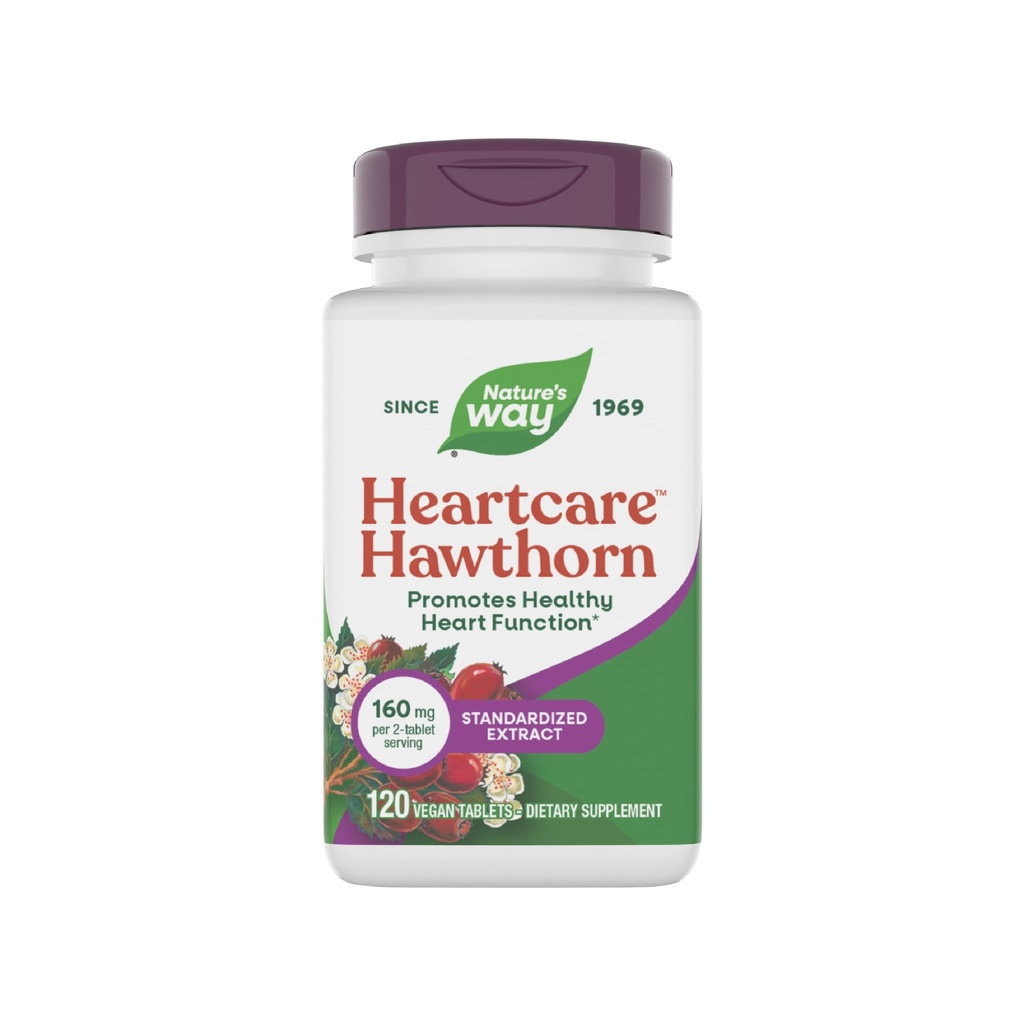 Nature's Way Care Hawthorn Extract、ヘルシーハート機能をサポート*、120錠