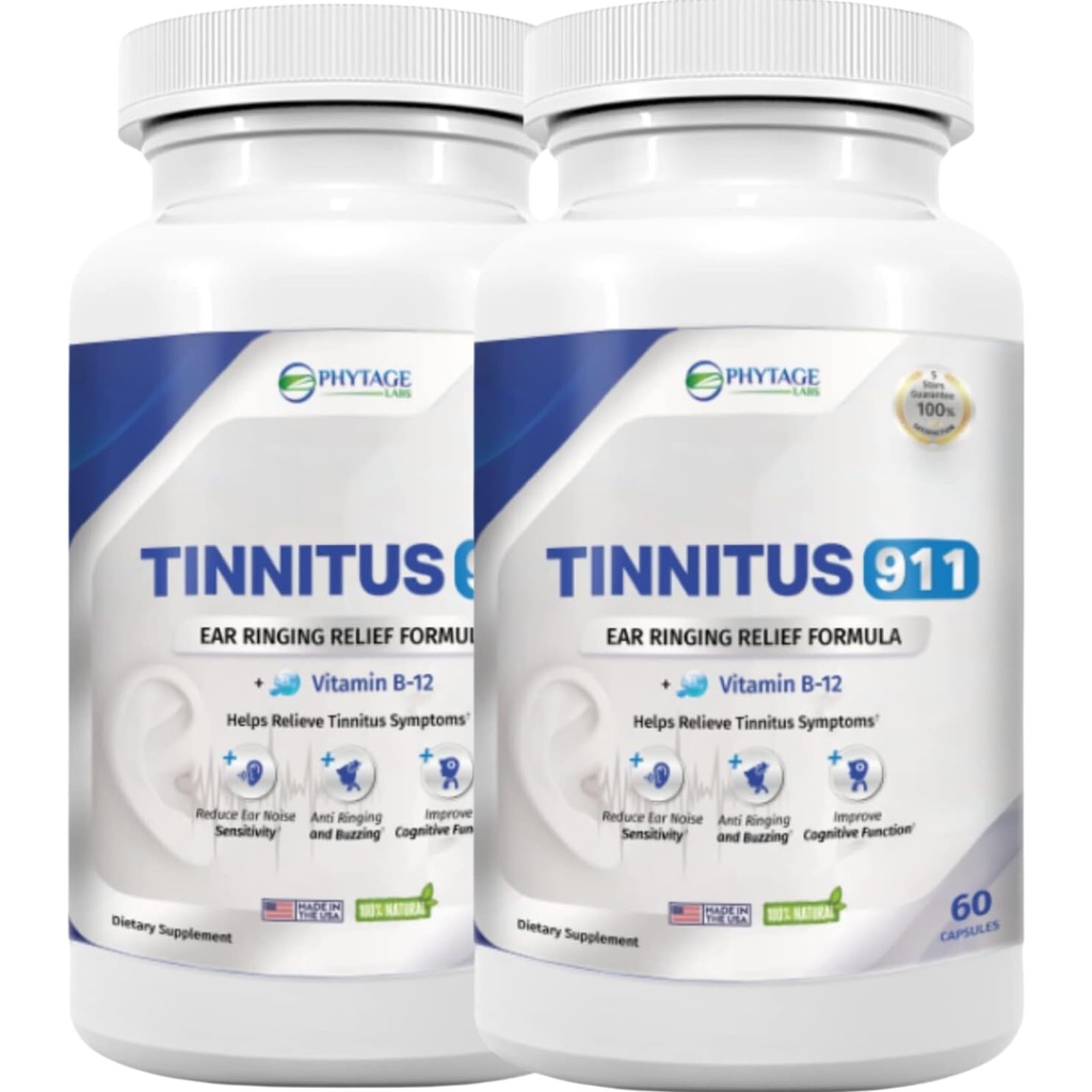 Tinnitus 911 - Tinnitus救済サプリメント - 耳鳴り救済 - 2パック