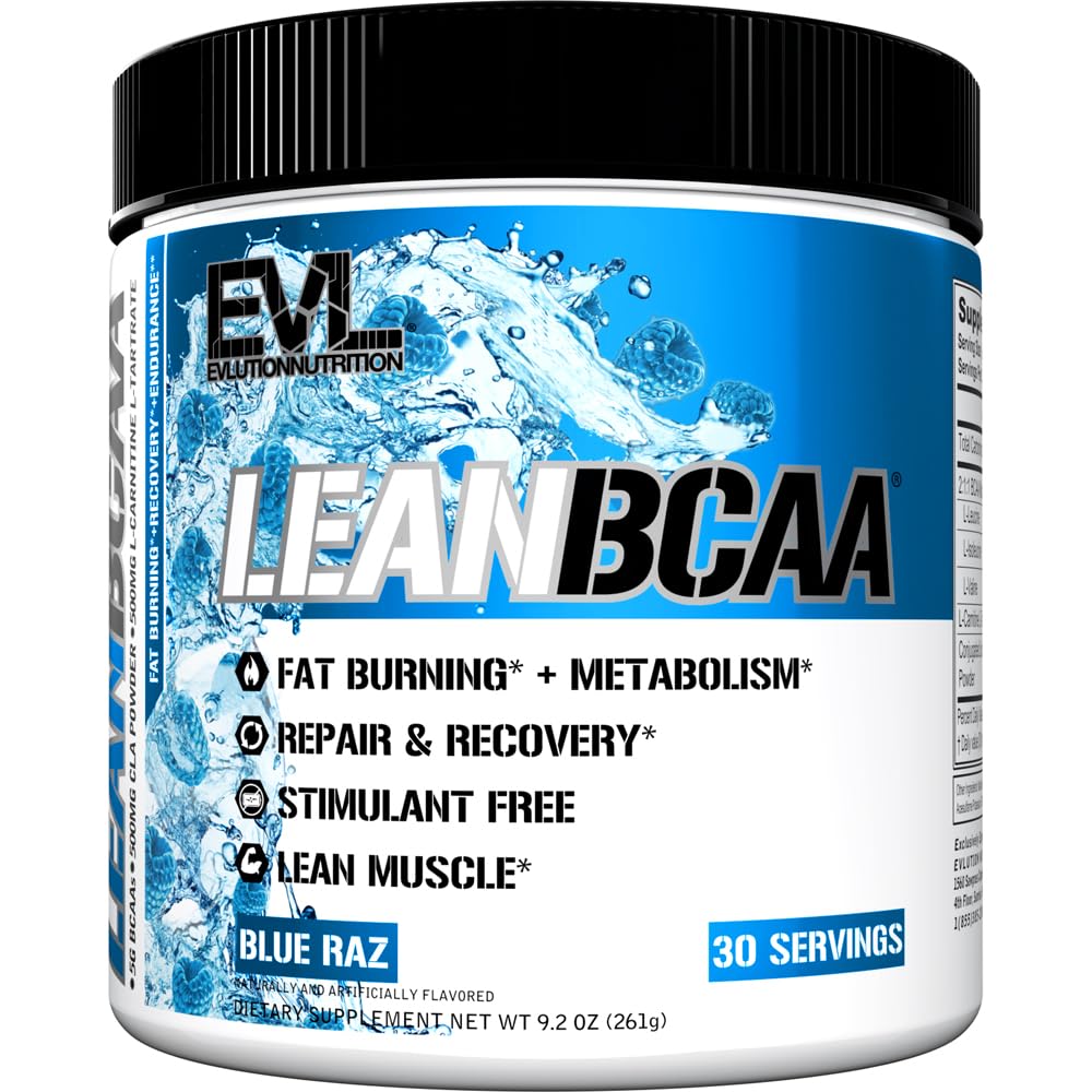 Evlutionの興奮剤の自由なLean BCAAの粉の栄養BCAAs CLAのカルニチンおよび2:1の分岐させたチェーン アミノの酸は筋肉回復脂肪質の焼却およびMetabolismを支えます-青いRaz