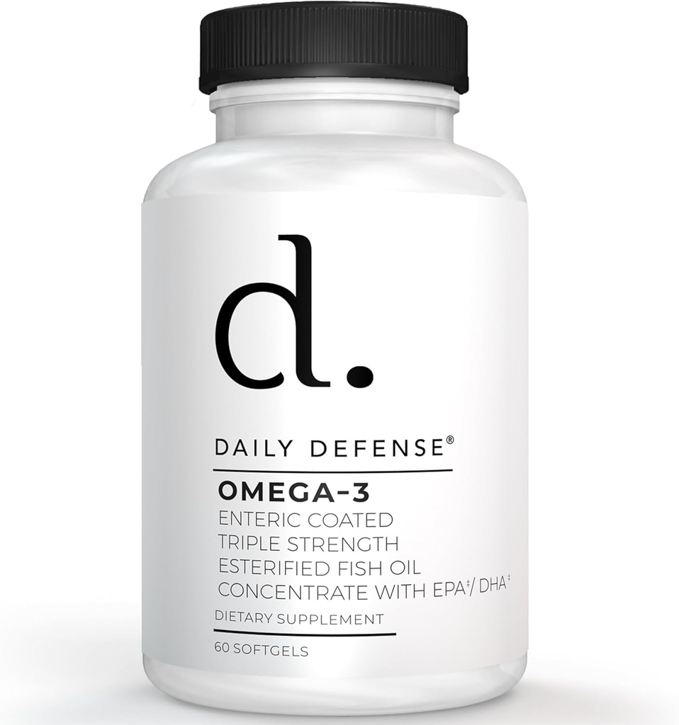 Omega 3 魚油 1000mg サプリメント - Omega 3 DHA EPA 皮膚、爪、認知、および心臓のサポートのための男性と女性のためのサプリメント - 60  Enteric コーティングされた魚油 Softgels、米国製
