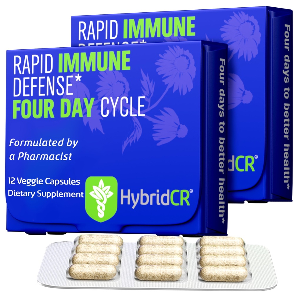 ハイブリッドCR急速な免疫サポート補足– 4日の免除の補足-Echinacea、Ginseng、Andrographis、亜鉛、Seleniumの免疫防御ブースター-旅行サイズのシステム サポート– 24の帽子、2つの線量のパック