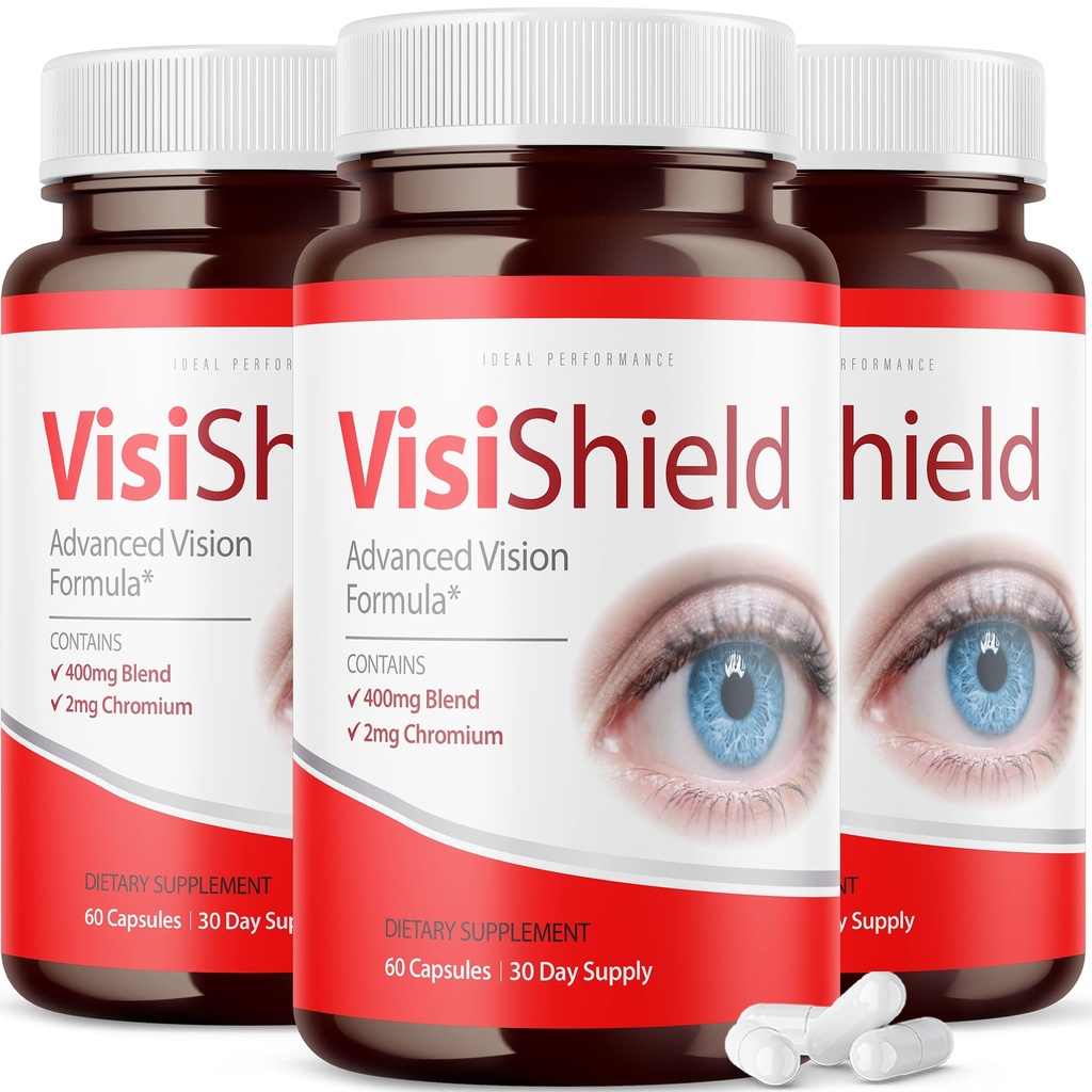 (3パック) 目の補足の丸薬のビタミン(180カプセル)のためのVisishieldの高度の視野の方式