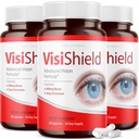 (3パック) 目の補足の丸薬のビタミン(180カプセル)のためのVisishieldの高度の視野の方式
