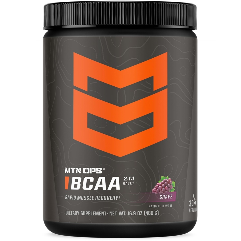 MTN OPS BCAAの粉2:1のアミノ酸はゼロ砂糖及びグルテンフリーとの急速な筋肉回復及び修理のための粉を補います- 30のサービング、ブドウ
