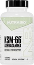 NutraBio Ashwagandha KSM-66 | シュワガンダ ストレス・気分・パフォーマンスのハーブサプリメント | 600 MG 臨床的に研究 KSM66 60 カプセル