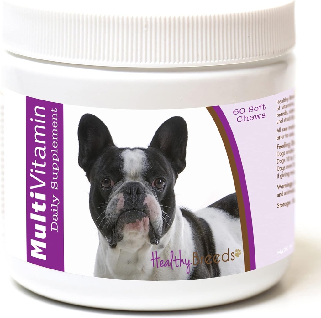 Healthy Breeds French Bulldog Multi-Vitamin Soft Chews 60 Count
