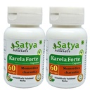 ビターメロン フォルテ カプセル 500 mg. 60 Veg. カプセル | カルデラ (モモモディカ チャランティア) エキス カプセル 男女別 | アーユルヴェーダ ハーブ サプリメント/救済 | 10:1 フォルテ (2 ボトル 60 カプセル)