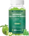 Soursop Graviola Gummies、有機Soursopは、抗酸化剤、免疫サポート&消化プロモーション、ビーガン - グリーンアップルフレーバー - 60グミ