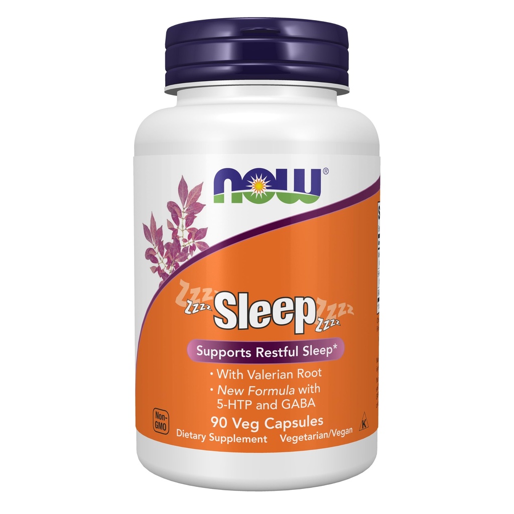 NOW Foodsは、Valeian Root Extract Plusホップ、パッションフラワー、GABA、植物睡眠ブレンド*、90ベジカプセルで眠る