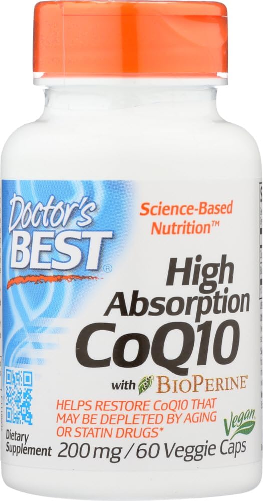 医者の最もよい高い吸収のCoQ10野菜カプセル、200のmg、60の計算