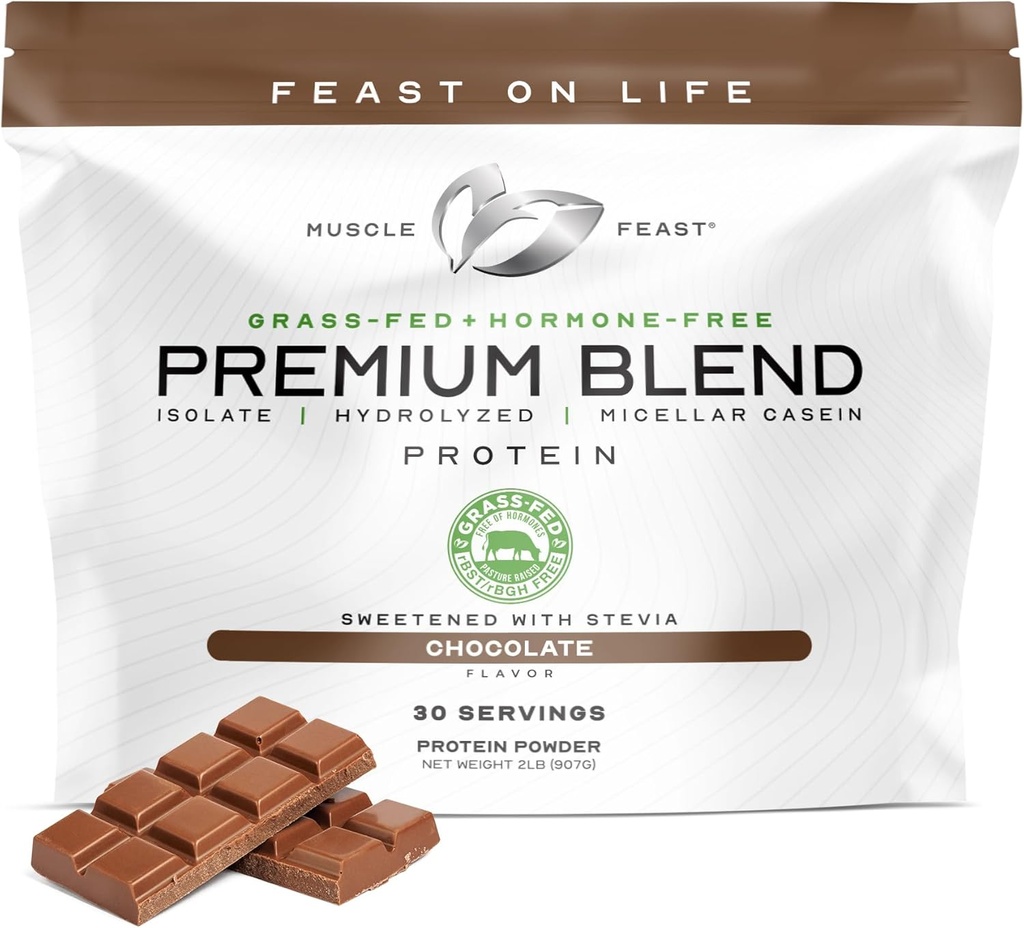 筋肉饗宴の優れたブレンドすべての自然なホルモンの自由な草供給された乳清蛋白質の粉、チョコレート、2lb