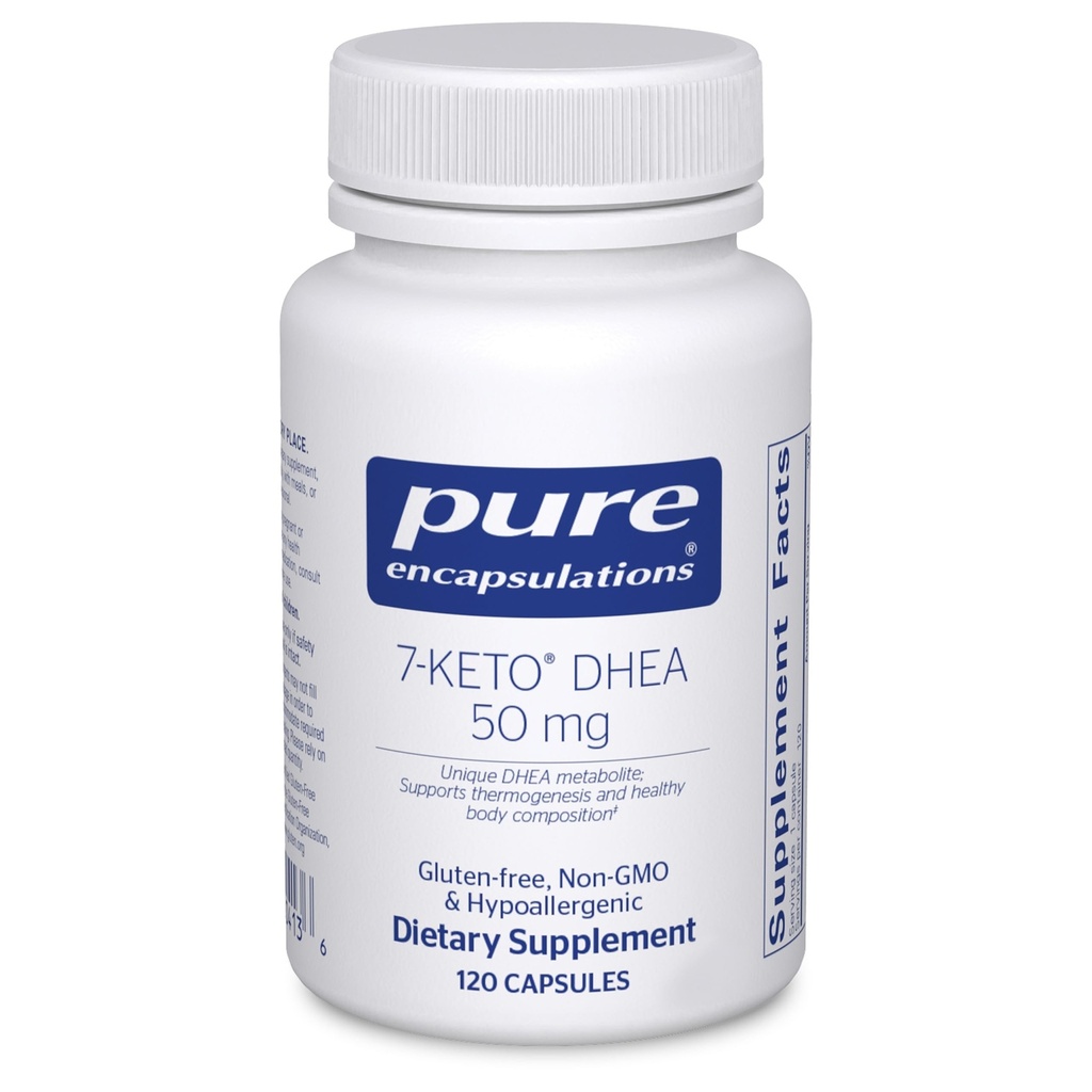 純粋なカプセル封入 7-Keto DHEA 50 mg | サーモジェネシスと健康な体組成をサポートするユニークなDHEAメタボライトサプリメント* | 120カプセル
