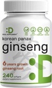 韓国の赤いPanax Ginsengの根のエキス、7,500mgサービング、240のSoftgels - 150mg活動的なGinsenosides