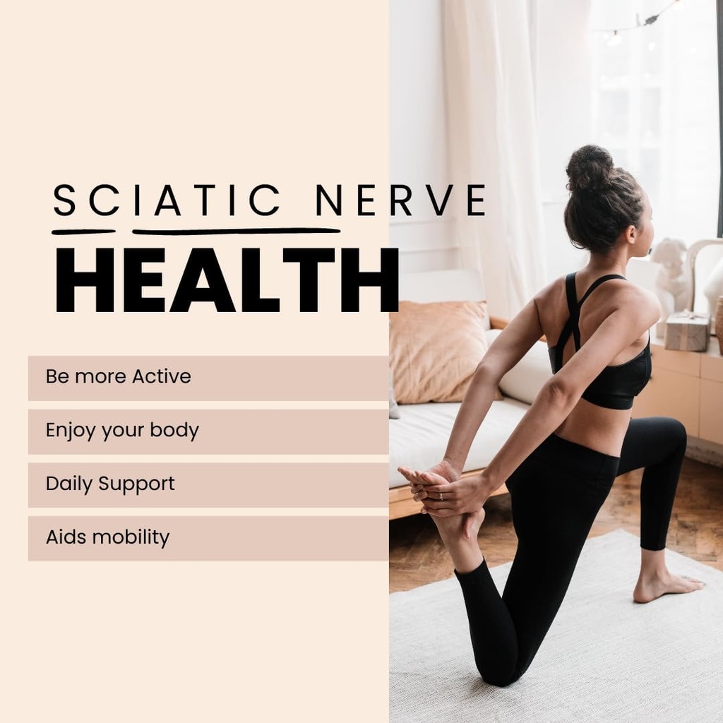 Sciatica Nerveの救助サポート–より低い背部、ヒップおよび足の不快のための自然な補足–Nerveの健康、Mobilityおよび慰めを促進して下さい–坐骨救助のための草のブレンド