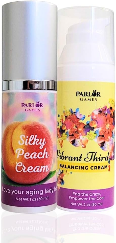 更年期リバランス バンドル:シルキーピーチエストロールクリーム&女性のための活気に満ちた第三プロゲステロンクリーム。 熱いフラッシュ、腟の乾燥、睡眠問題及び脳の霧のための生物同一のエストロゲン及びプロゲステロン