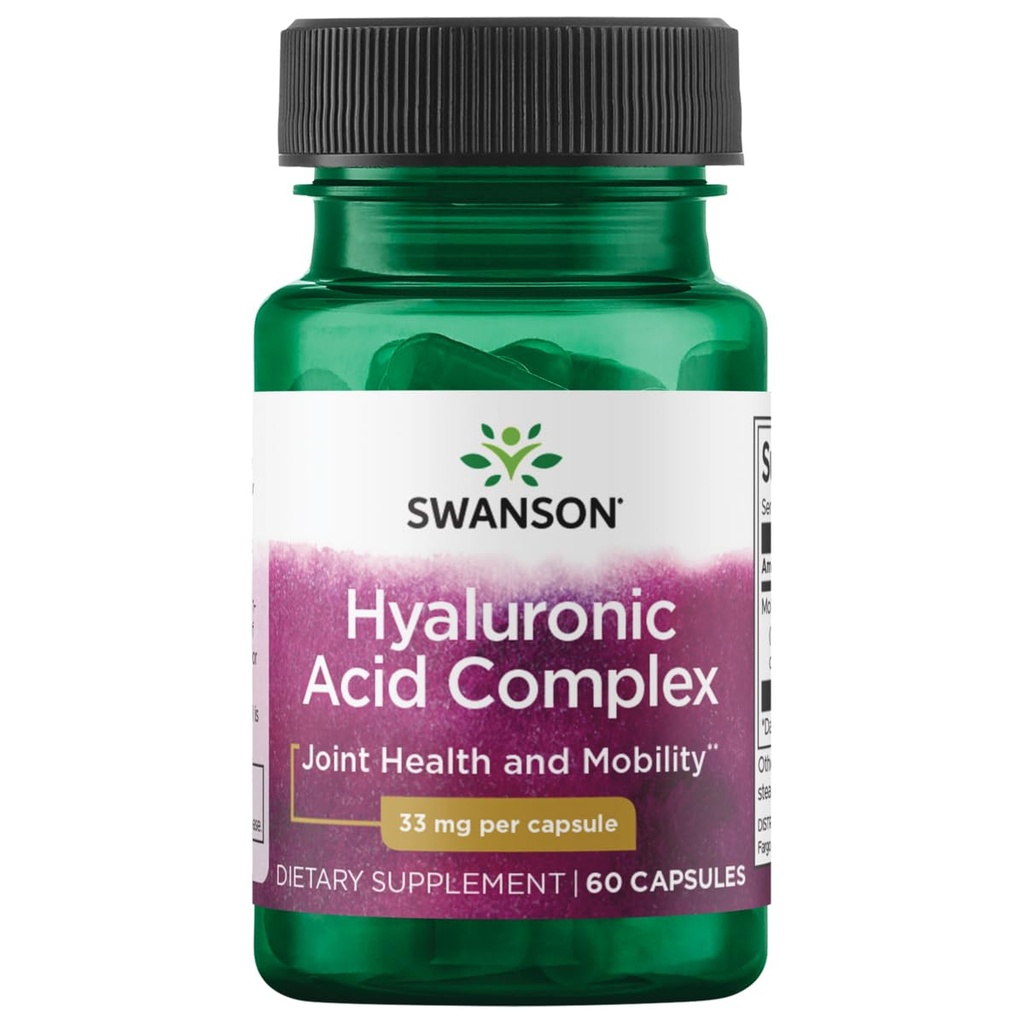 スワンソンのHyal接合箇所のHyaluronic酸の複合体33のミリグラム60のカプセル