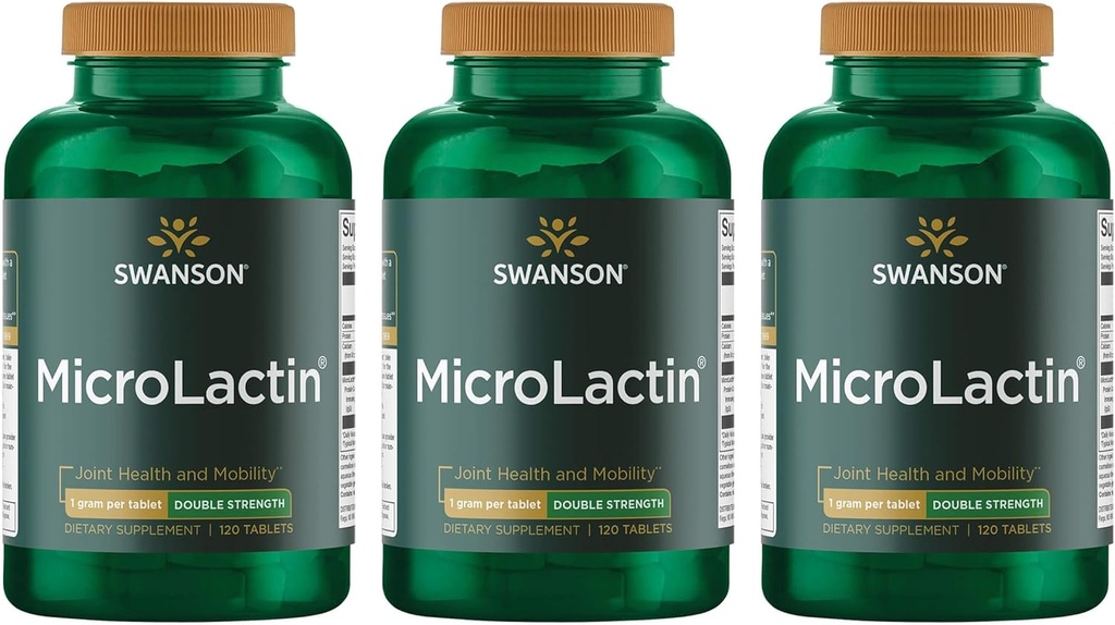 Swanson Microlactin Double Strength 1000 Milligrams 120 Tabs (3 Pack)