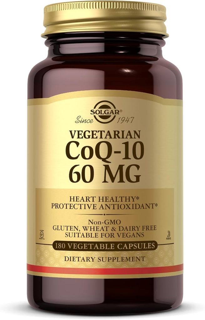 ソルガーベジタリアン CoQ-10 60 mg - 180 野菜カプセル - 保護抗酸化剤 - Non-GMO、ビーガン、グルテンフリー、酪農場無料、コシャ - 180 サービング
