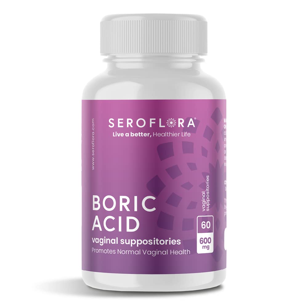 Serofloraのホウ素の酸の腟のSuppositories - USPの医学等級の罰金の粉、米国でなされる容易な分解との腟pHのバランスおよび臭気制御を促進して下さい-600のmg 60の計算をmg