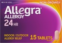 Allegraの大人の24HR非眠気の抗ヒスタミン、15のタブレットは、アレルギーの症状救助、180のmgを作用します