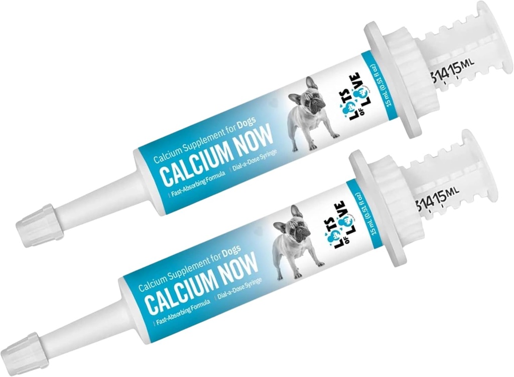 Calcium Now - 犬を助けるための経口カルシウム - (15 mlペースト、バニラ) - 犬のためのカルシウムサプリメント - 犬のための繁殖器友好的なカルシウム - 愛ペット製品がたくさん
