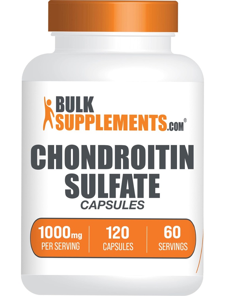 BulkSupplements.comコンドロイチン硫酸カプセル - 栄養補助食品、コンドロイチン硫酸1000mg - グルテンフリー、サービングあたり2カプセル、120カウント(パッケージ1)