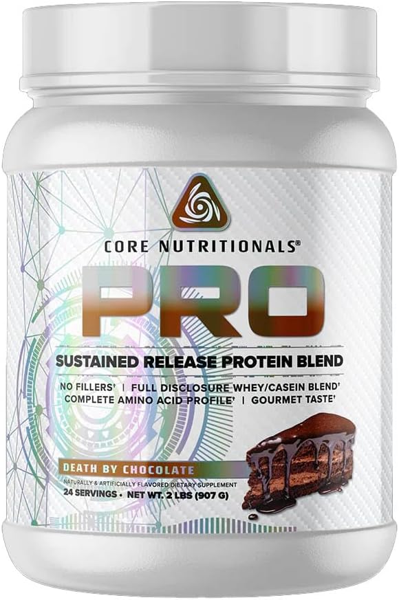 Core Nutritionals Pro Sustained Release Whey Protein Blend | Digestive Enzymes | 25g Protein, 2g Carbs | No fillers | 2 Pound (チョコレートによる信仰)