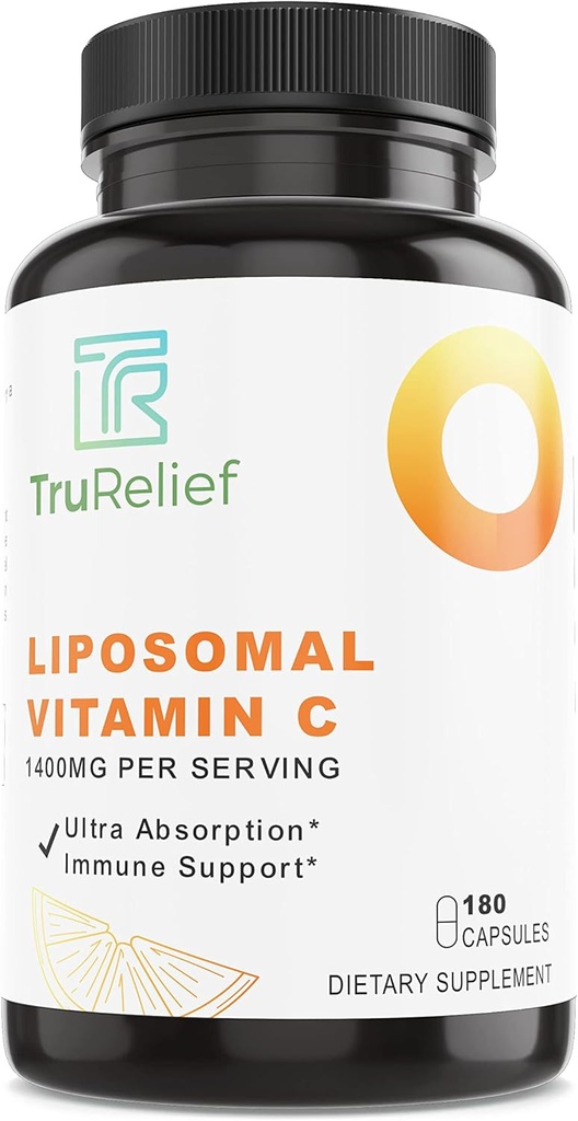 Liposomal VIT C - Immune Support w/Ultra-Absorption. 180 caps per Bottle. Potent 1400mg liposomal VIT C dose.