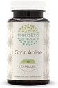 HerbEra Star Anise 60 Capsules, 500 mg, Star Anise (Illicium verum) Dried Seed (60 Capsules)